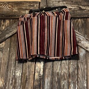 Wild Fable Multicolor Striped Corduroy Skirt